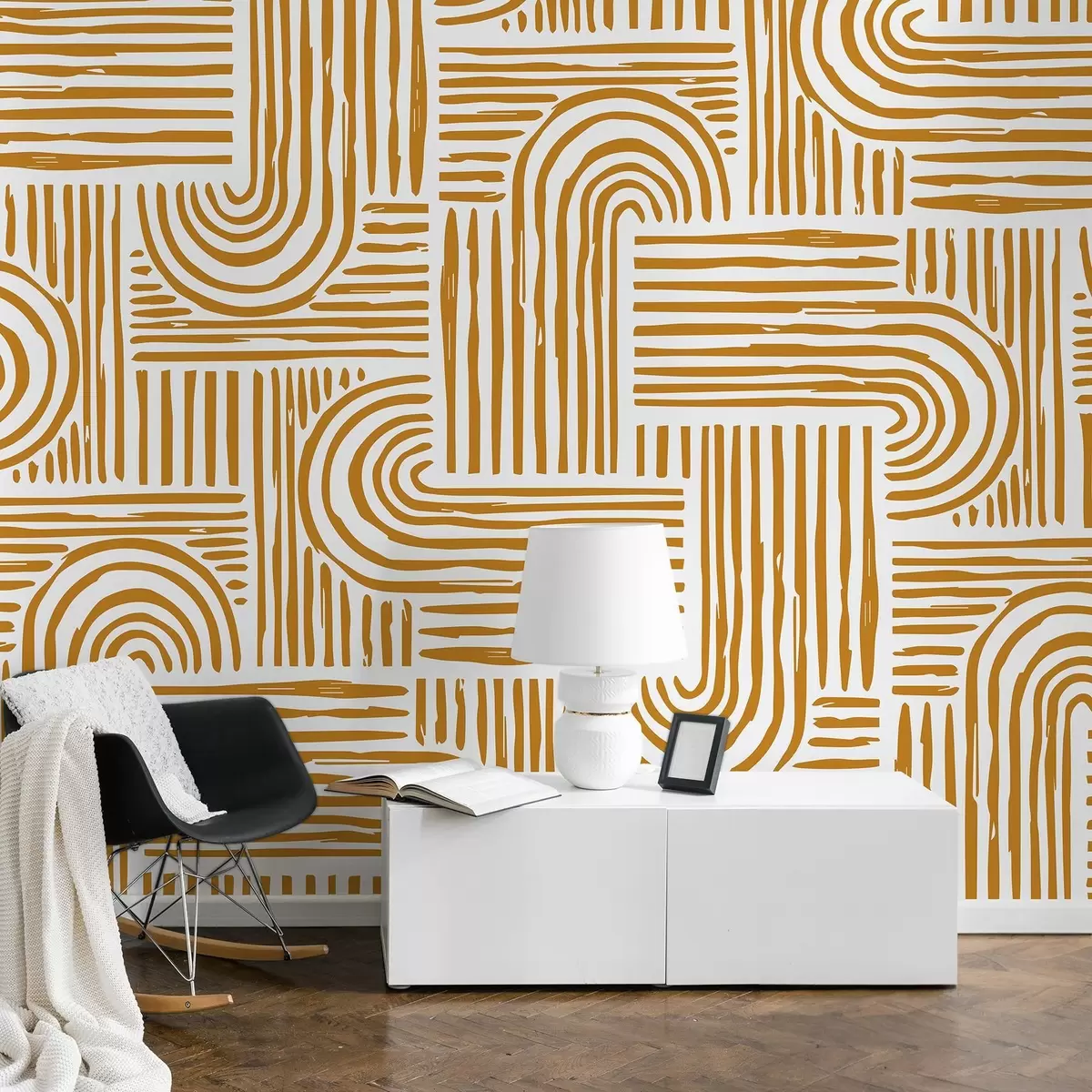 Fototapetes Abstrakto līniju un līkņu rakstu dizains u99089v3