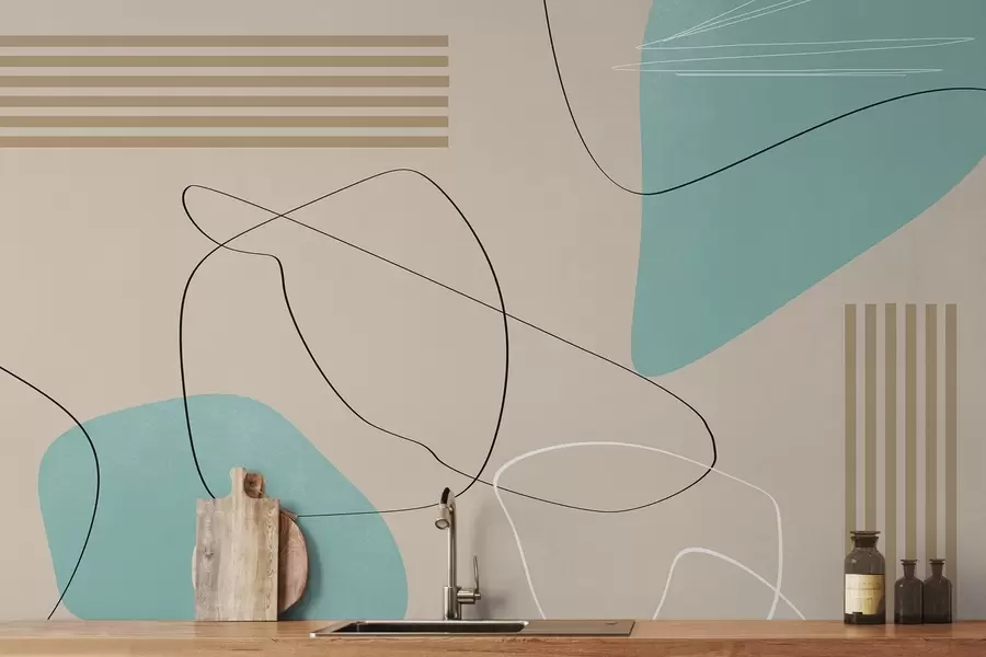 Fototapetes Abstraktas formas maigās krāsās w00724v2