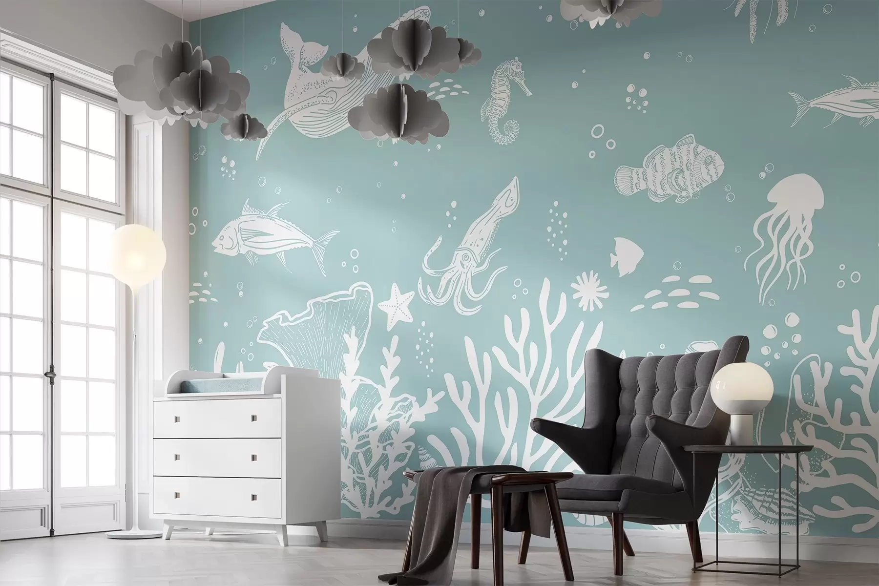 Fototapetes Zemūdens pasaule, kas pilna ar dzīvību w00850