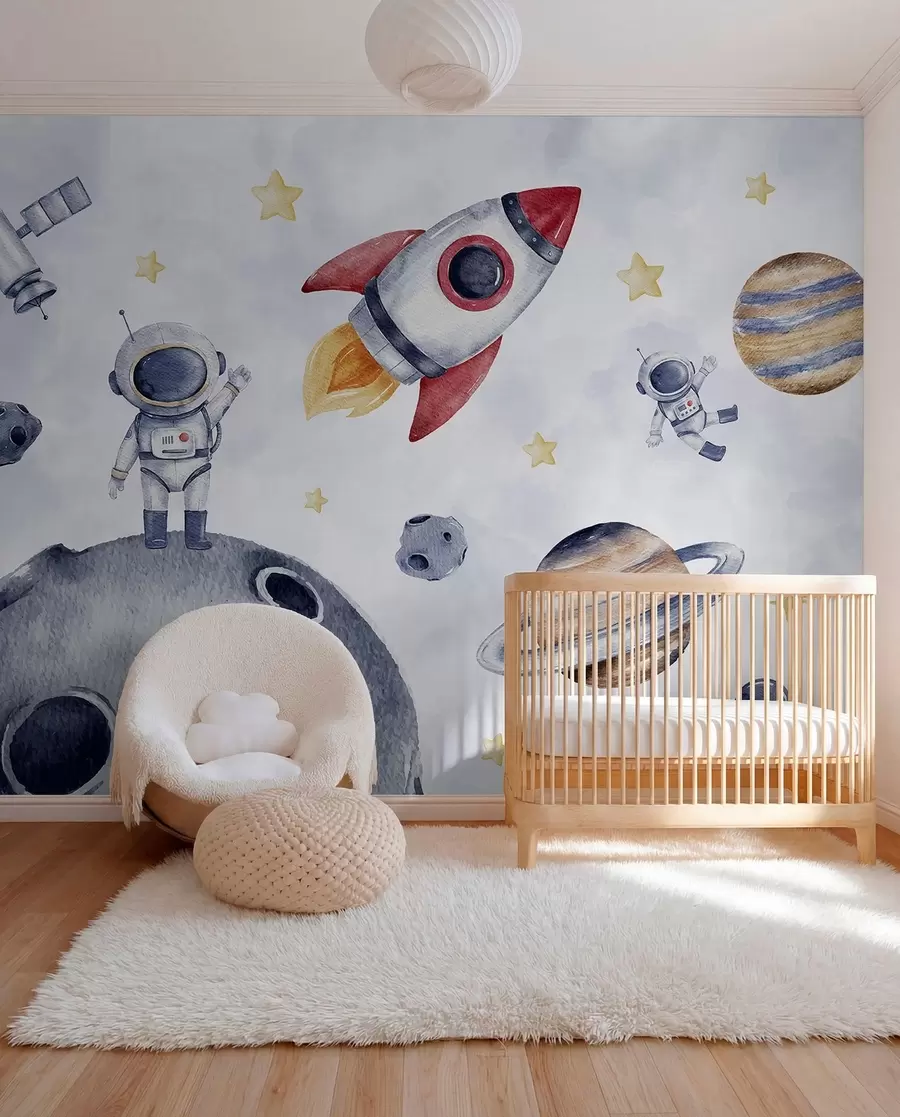 Fototapetes Mazie astronauti lidojumā w01461
