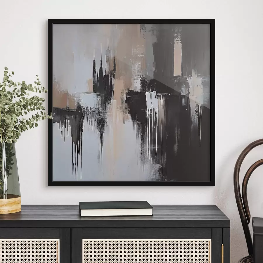 Fototapetes Abstrakcija melnos un smilškrāsas toņos f40794