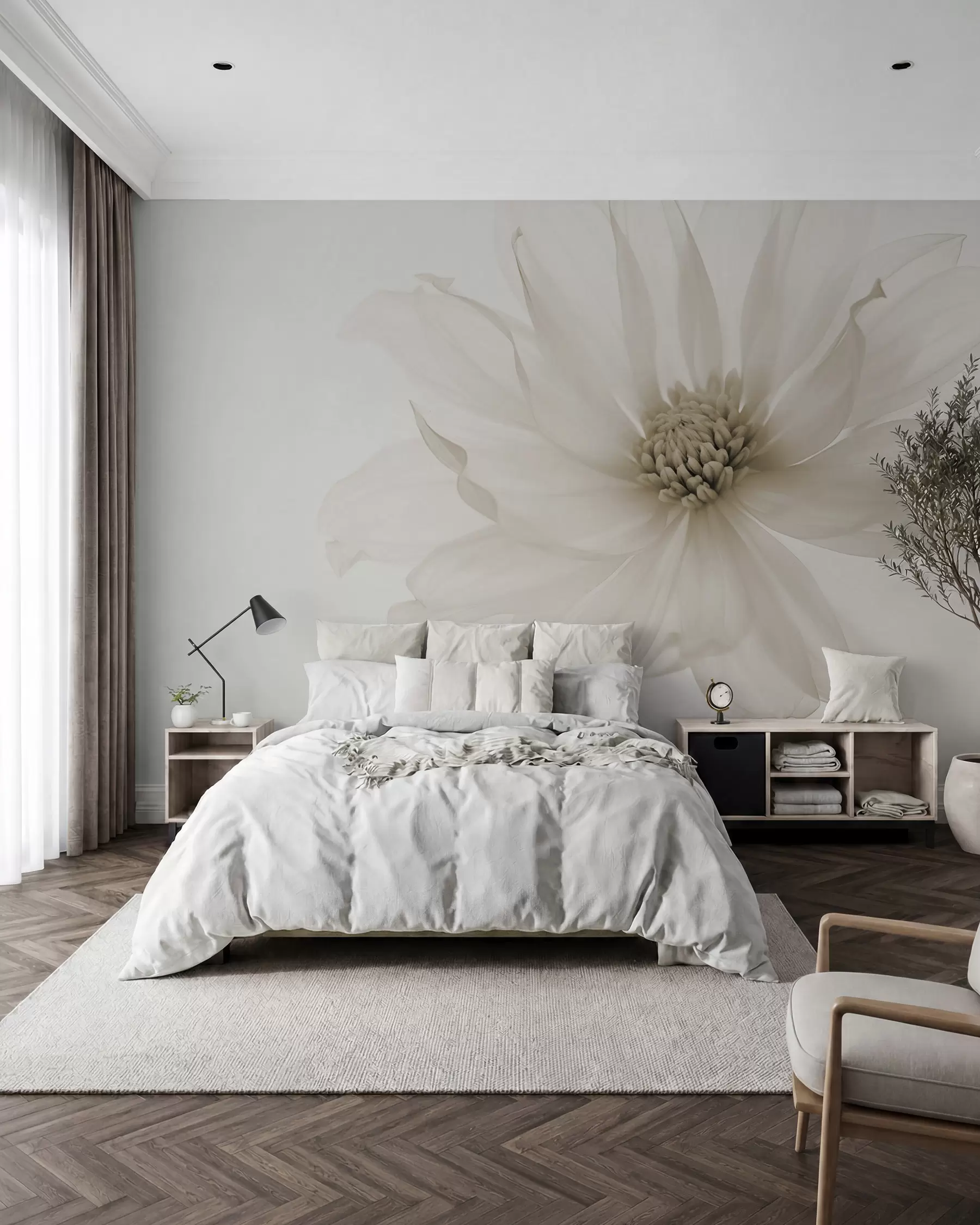 Fototapetes Zieds krēmkrāsas tonī w02077v1