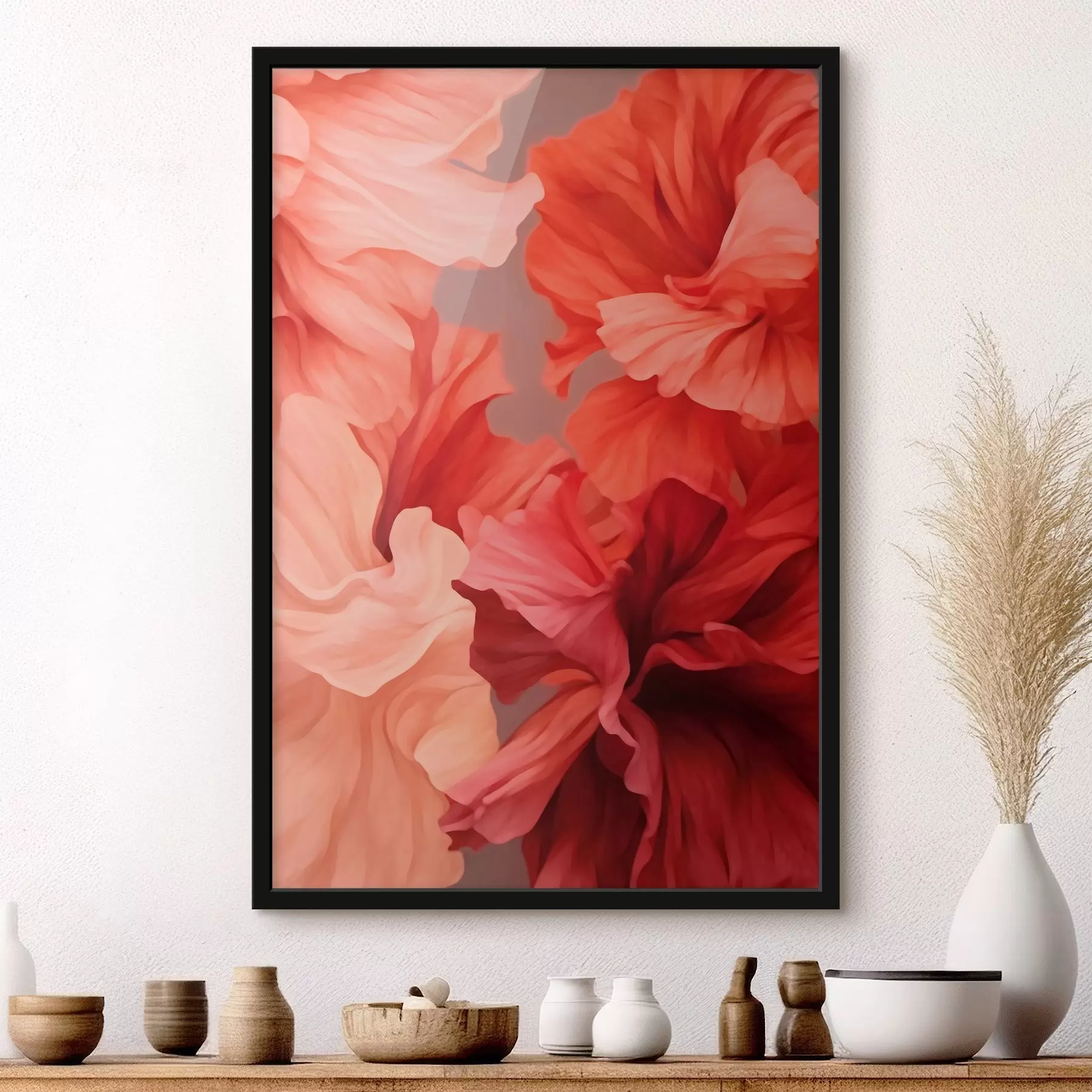 Fototapetes Siltas sarkanas magones f41488