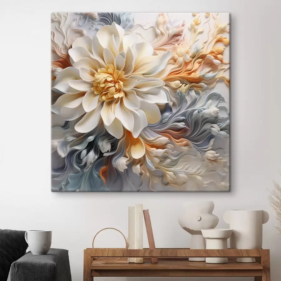 Glezna Apjomīgs abstrakts zieds s41551