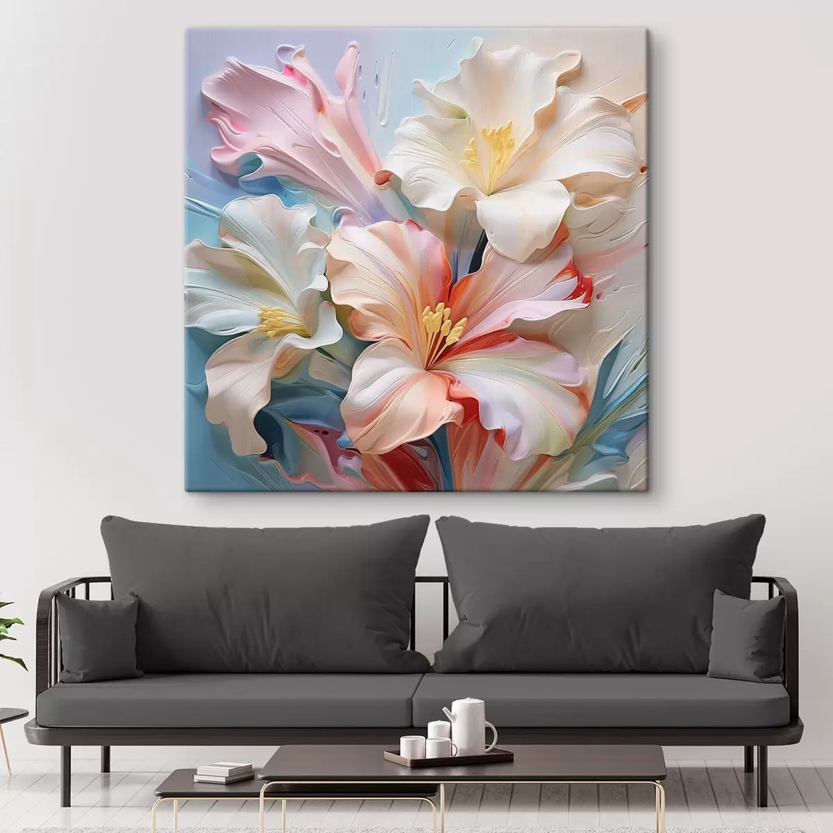 Glezna Apjomīgas abstraktas lilijas s41554