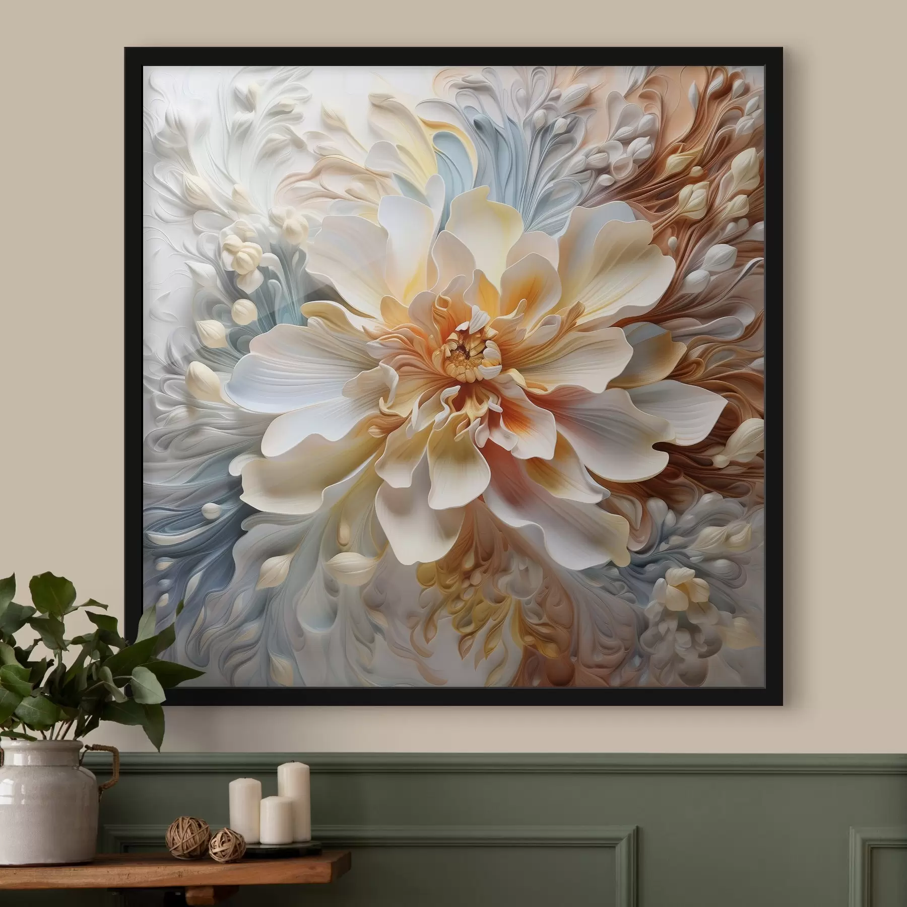 Fototapetes Liels apjomīgs abstrakts zieds f41553