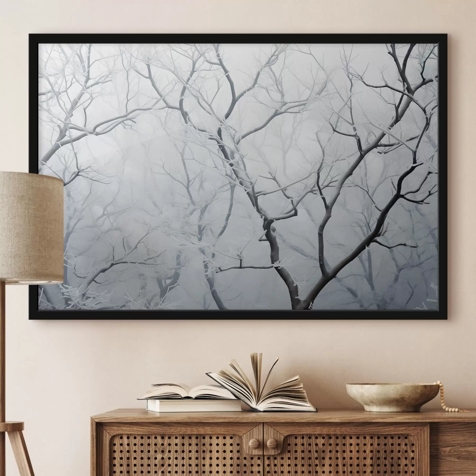 Glezna Koku zari salnā, minimālisms f41469