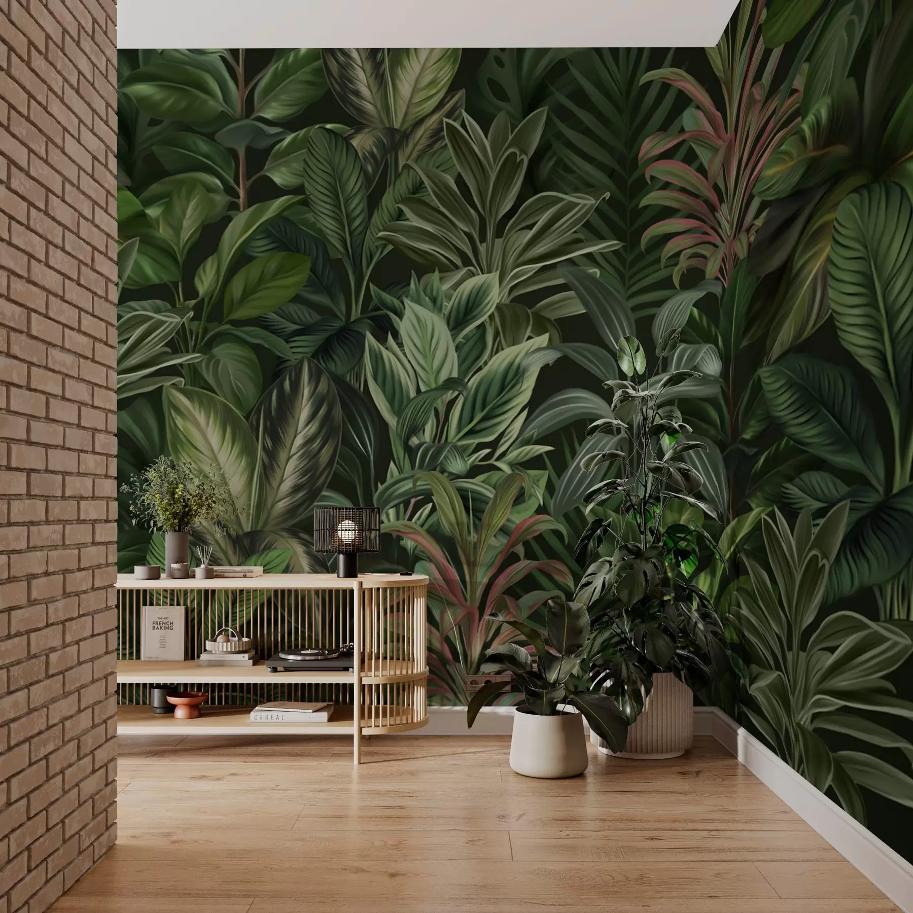 Fototapetes Bieza zaļa tropu lapotne w02126