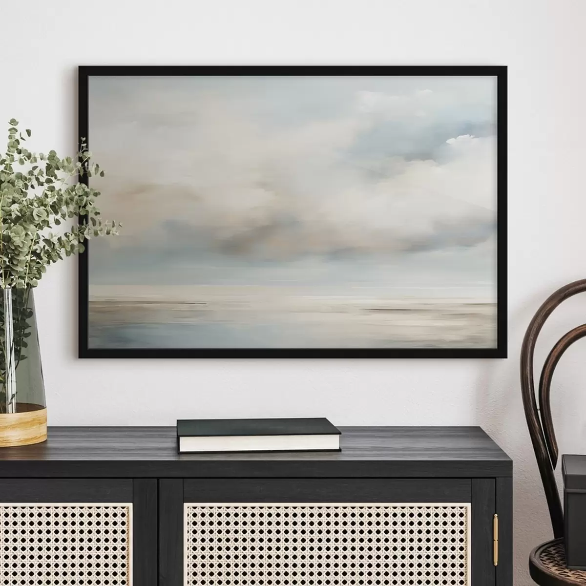 Plakāts Jūra un mākoņi akvarelis f41602