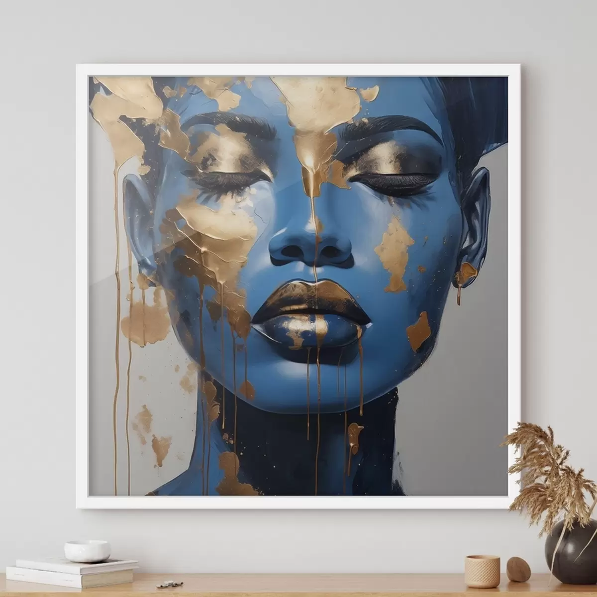 Plakāts Meitenes portrets krāsā f41607