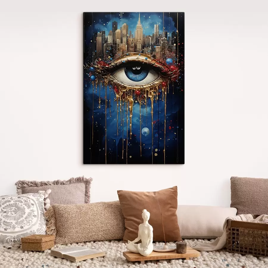 Glezna Abstrakcijas skats uz pilsētu s41562