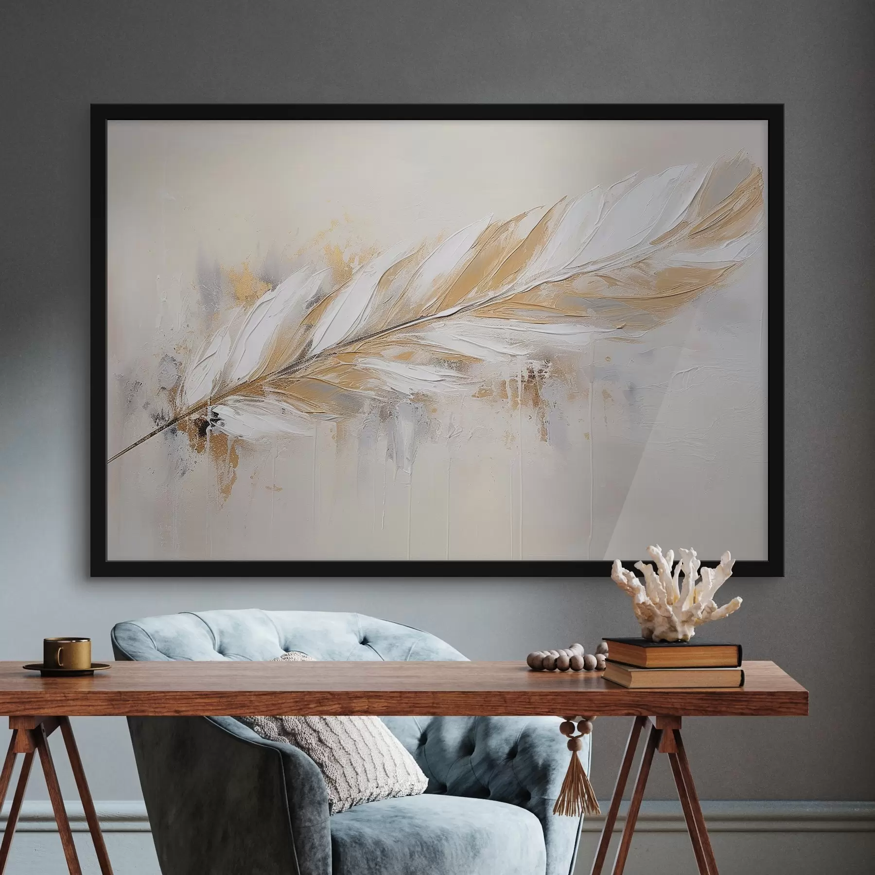 Fototapetes Delikāta spalvīte uz gaiša fona f41559