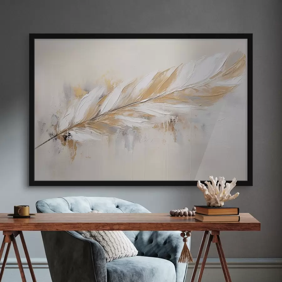 Fototapetes Delikāta spalvīte uz gaiša fona f41559