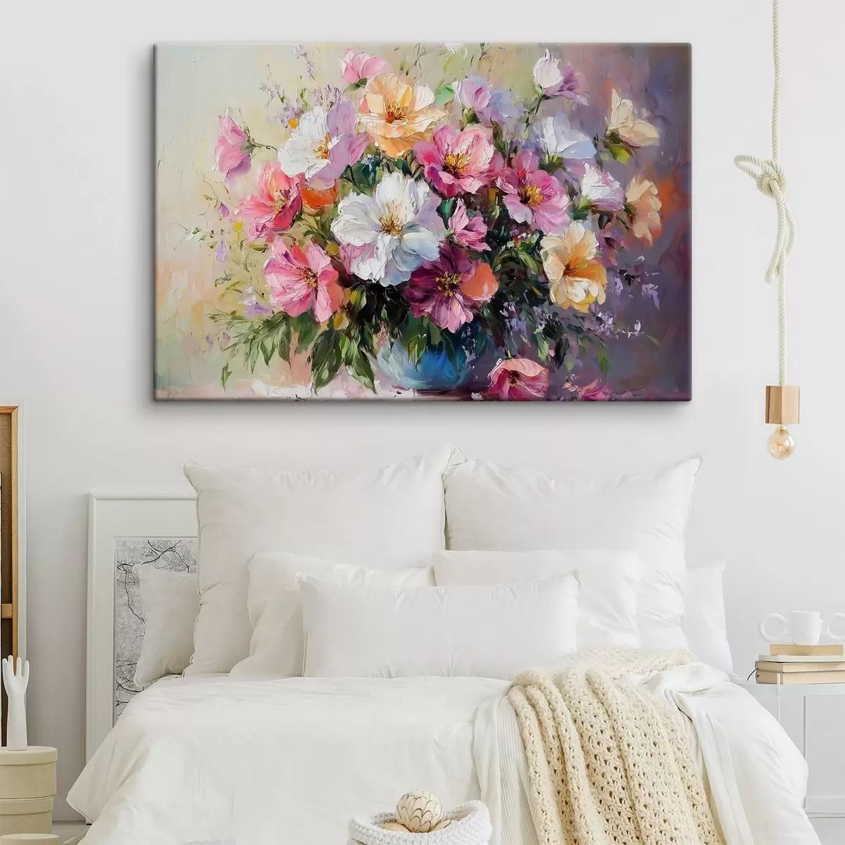 Glezna spilgts pušķis krāsots ar krāsām s41630