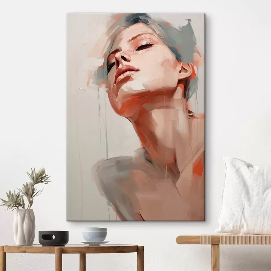 Glezna Meitenes portrets, gleznas imitācija s41665