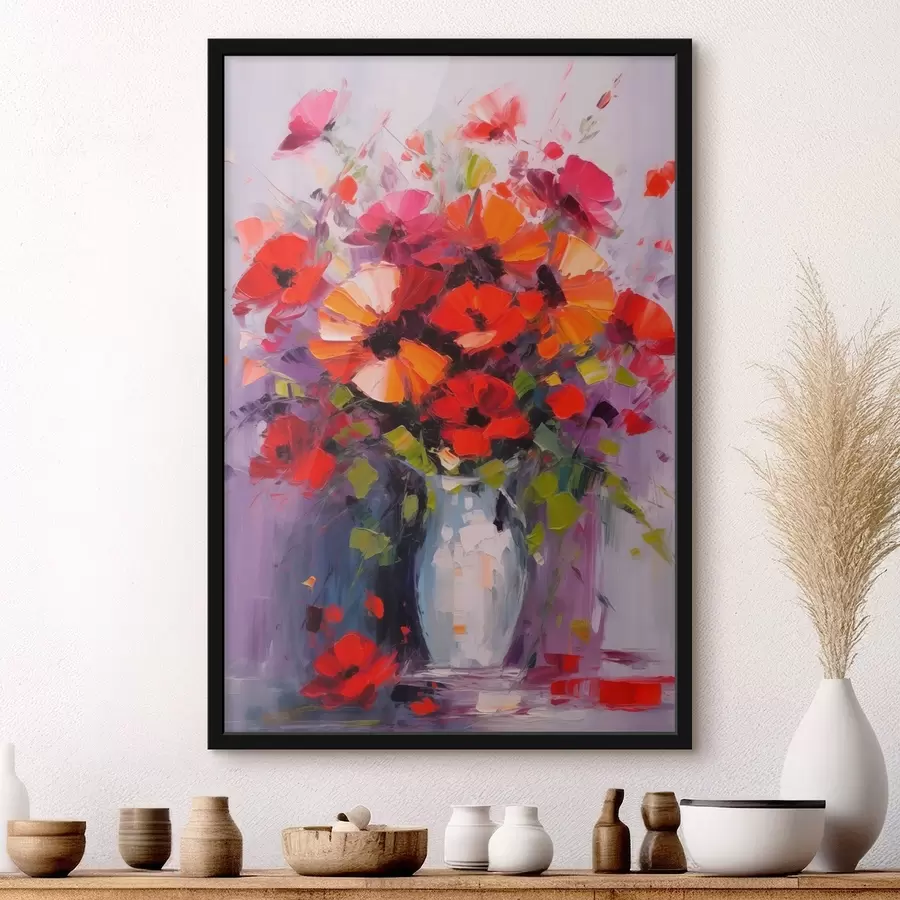 Fototapetes Sarkano magoņu pušķis f41666