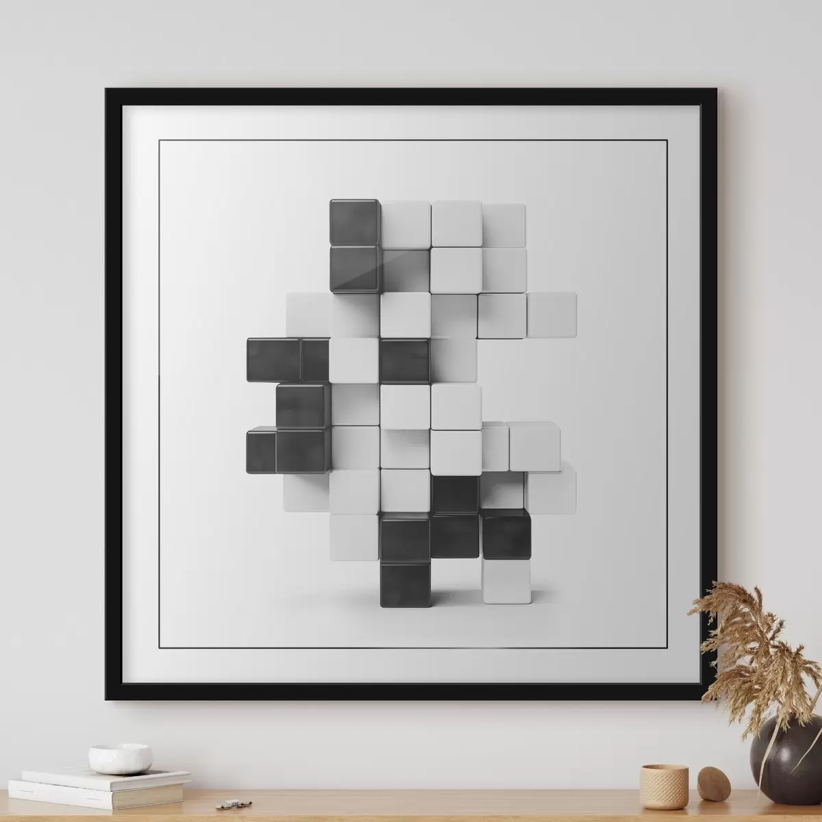 Plakāts Abstrakta ģeometrisko elementu kompozīcija f41701