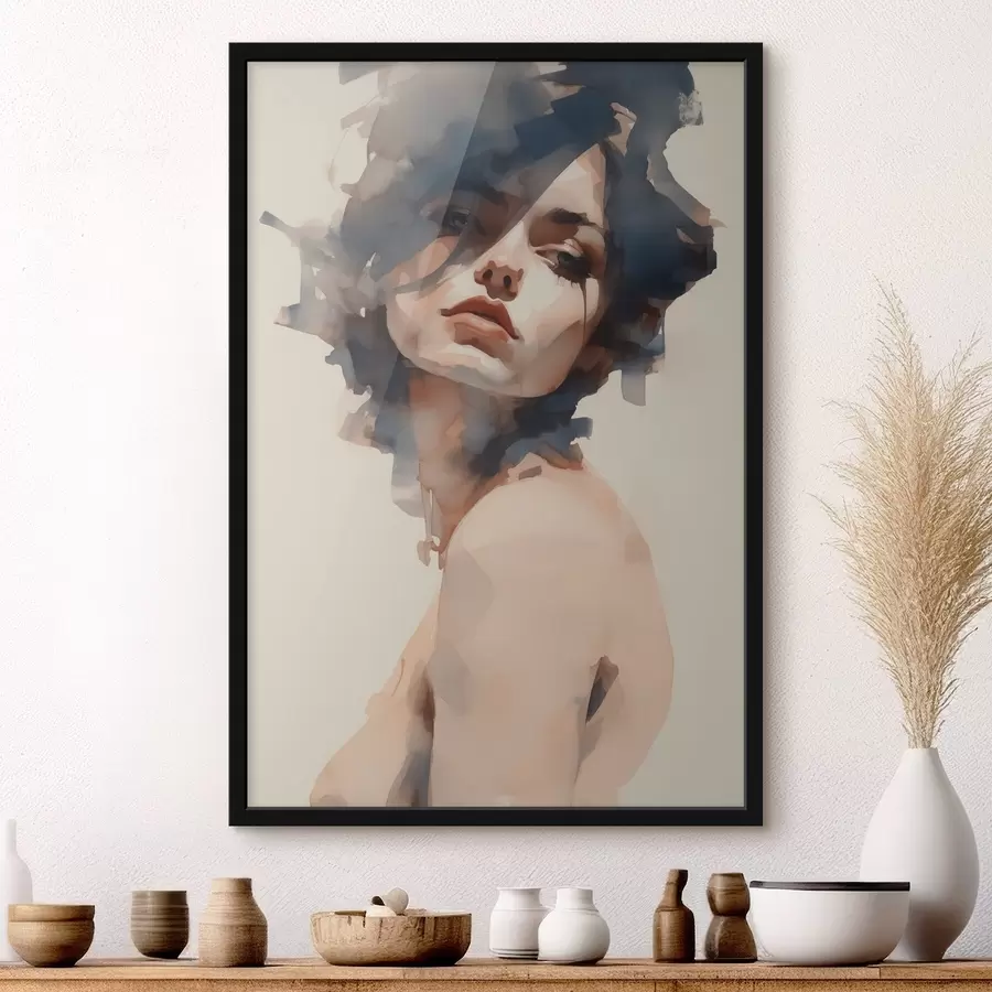 Fototapetes Meitenes portrets akvareļu stilā f41710