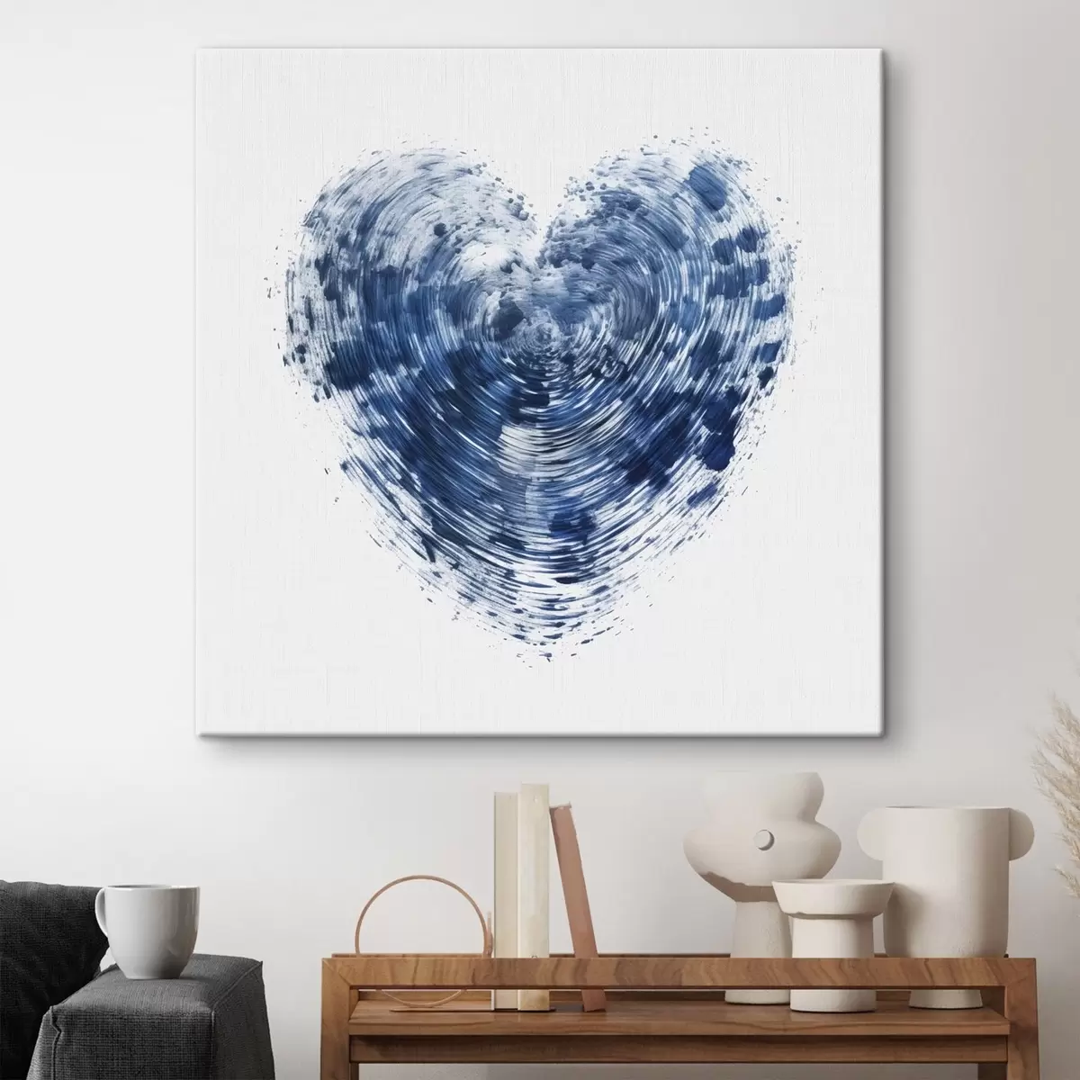 Glezna Zila teksturēta sirds s41707