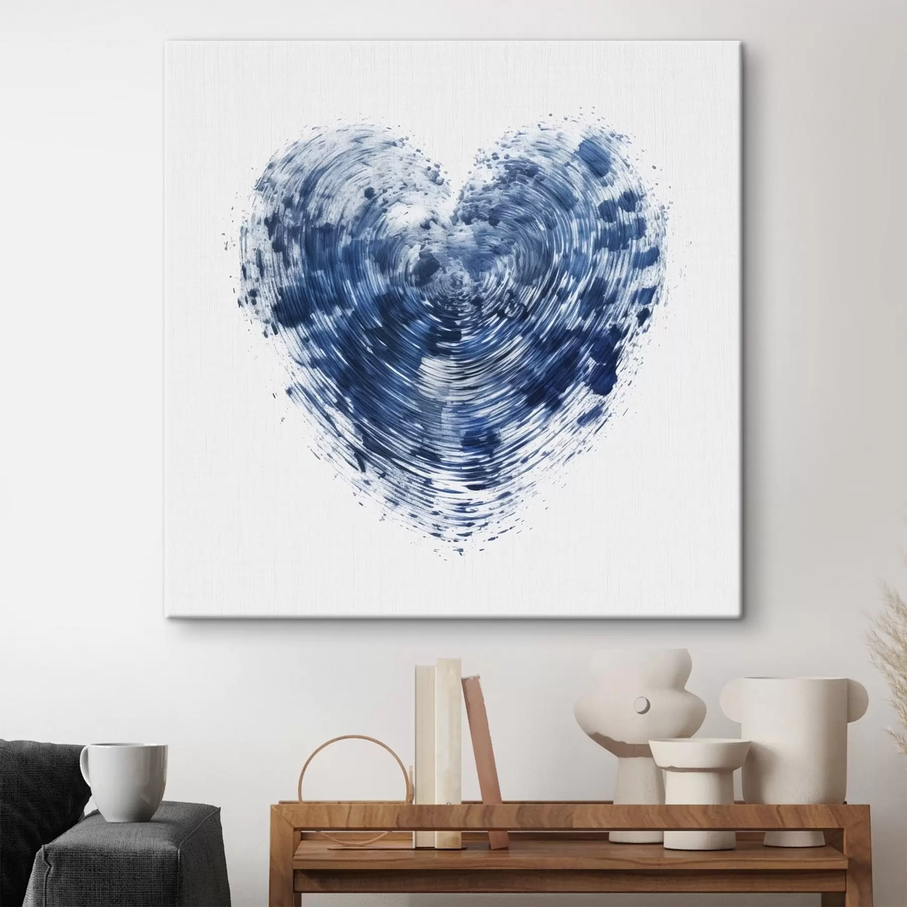 Glezna Zila teksturēta sirds s41707