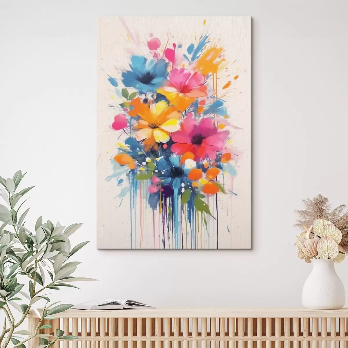 Glezna Daudzkrāsaini ziedi s41694