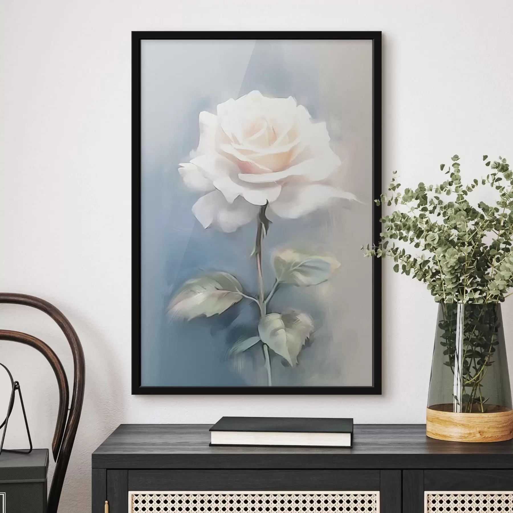 Fototapetes Baltā roze f41696