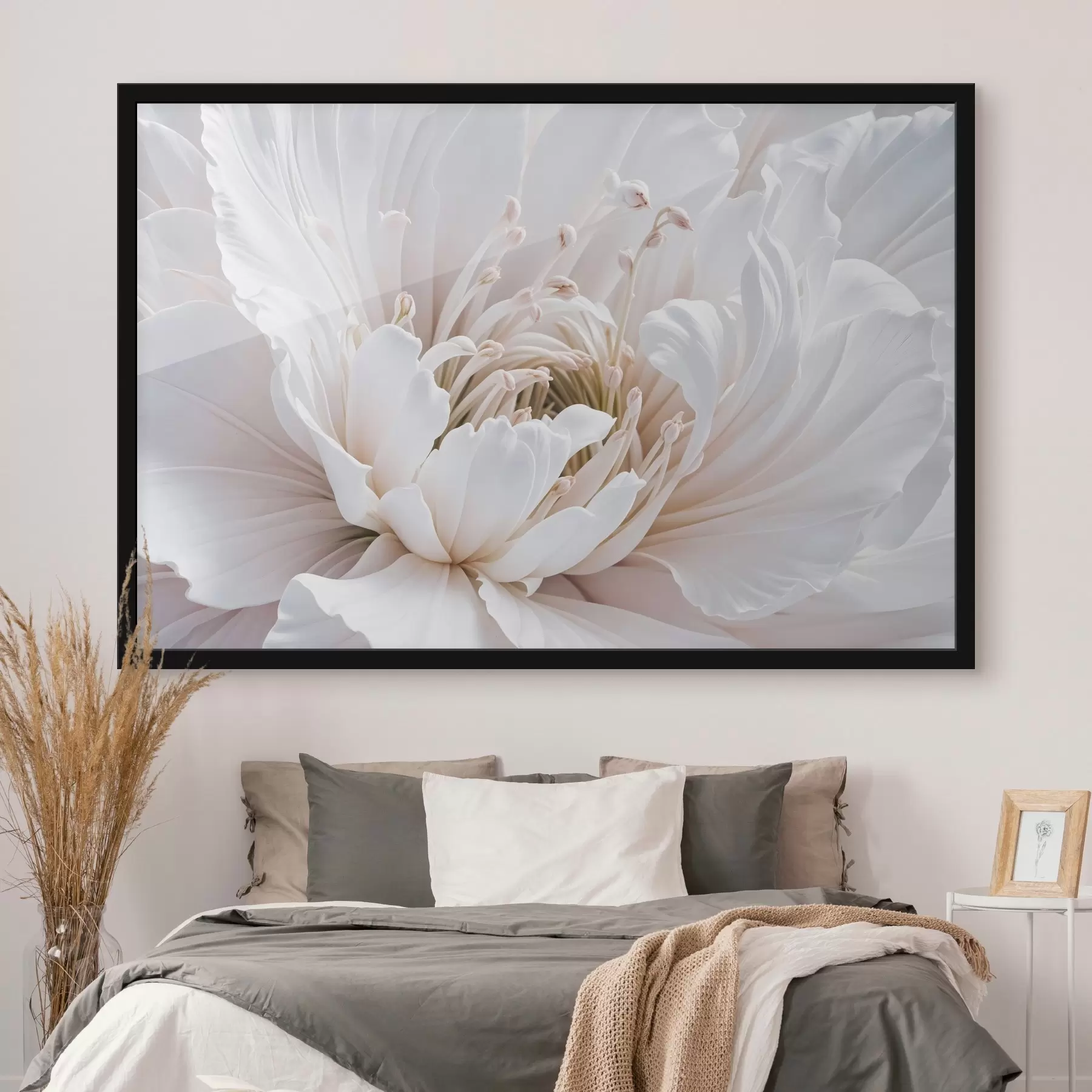 Fototapetes Liela, maiga pasteļkrāsas zieda ar maigiem, plīvojošiem ziedlapiņām tuvplānā f41721