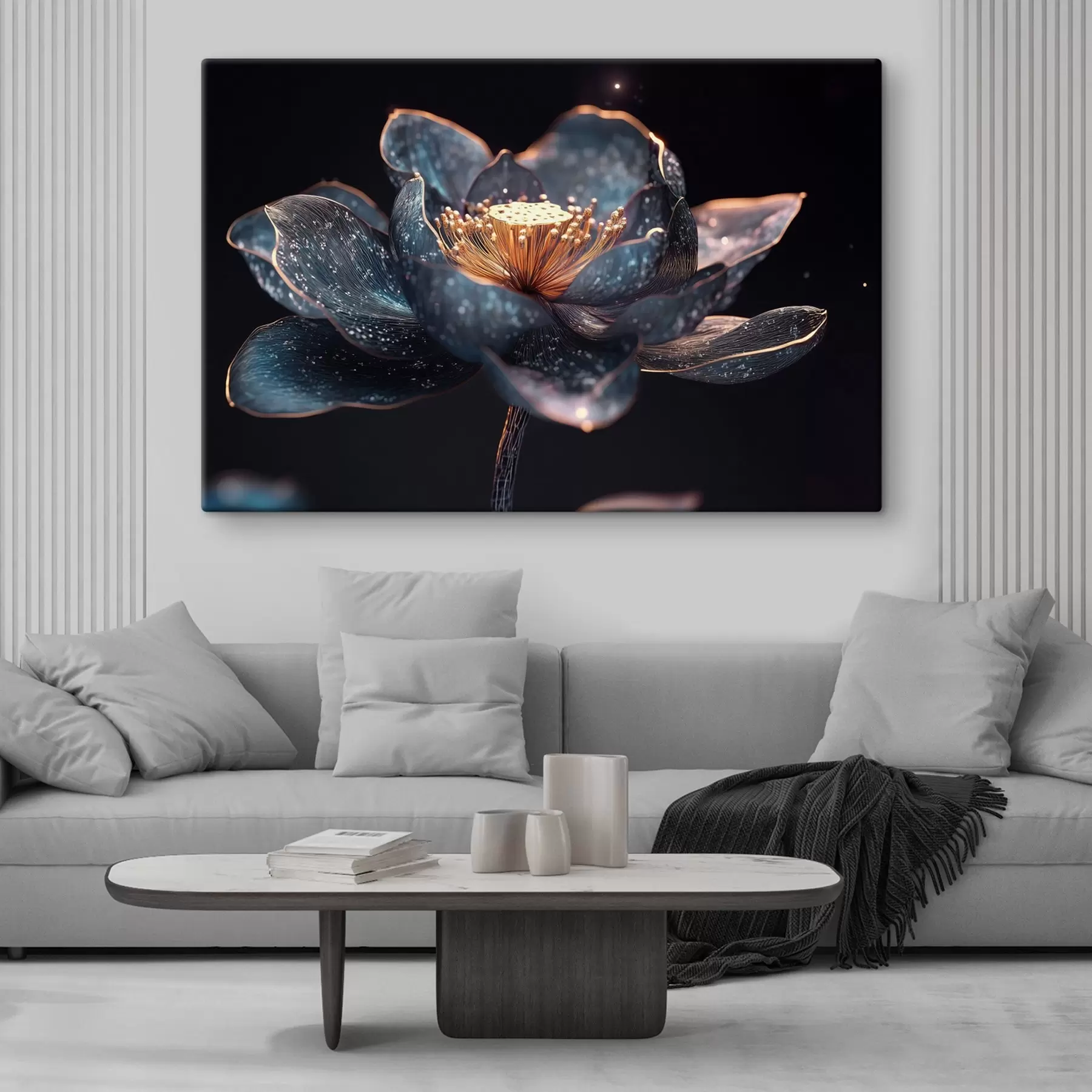 Fototapetes Graciozs zieds uz tumša fona s41837