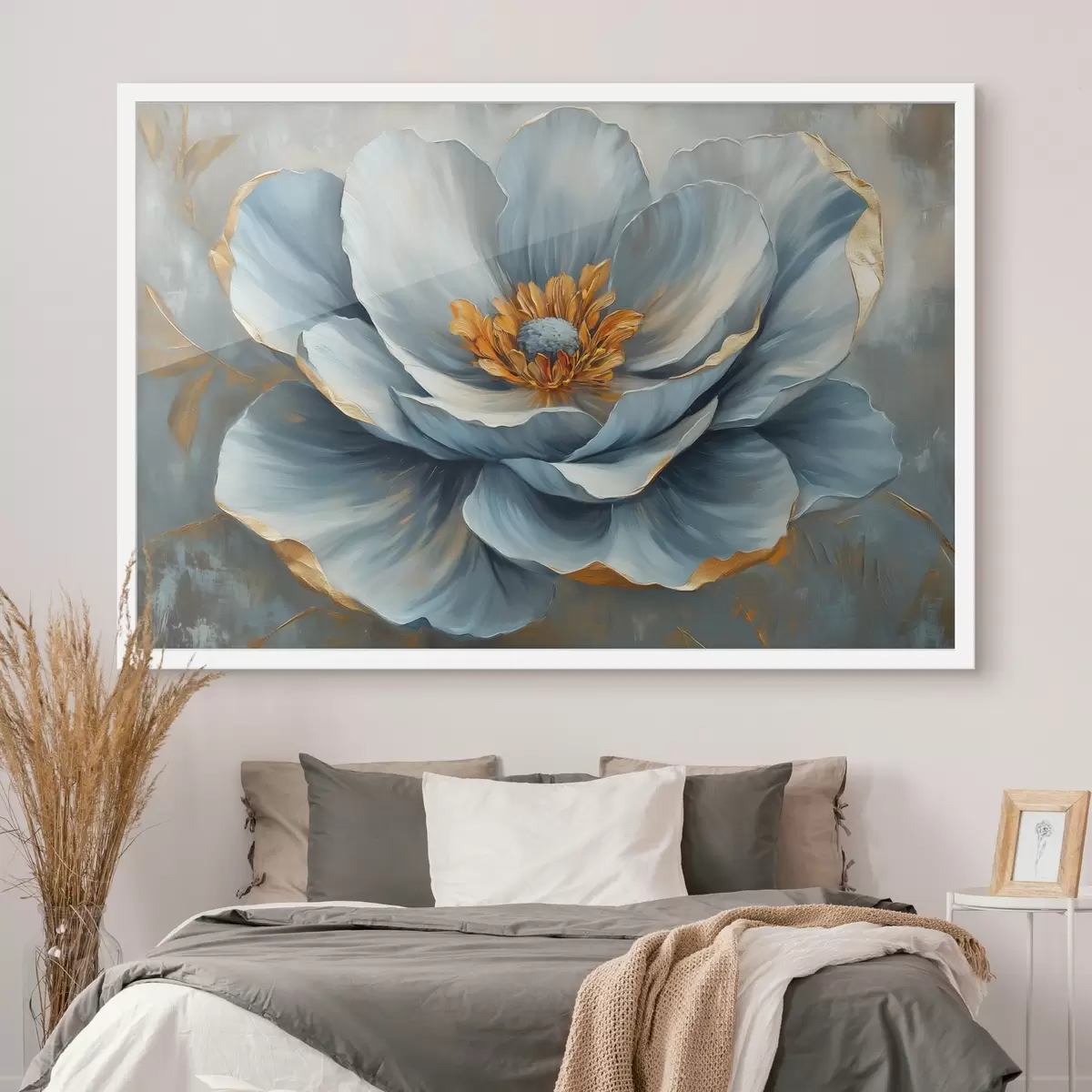 Plakāts Zils zieds eļļas glezna stilā f41826