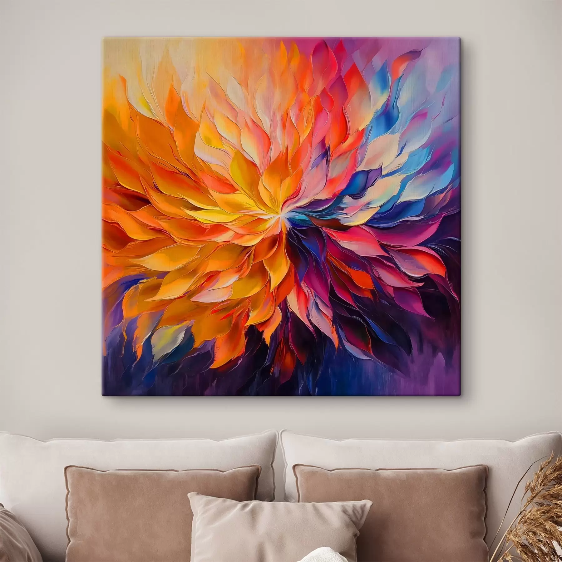 Fototapetes Abstrakts krāsainu ziedlapiņu sprādziens s41814