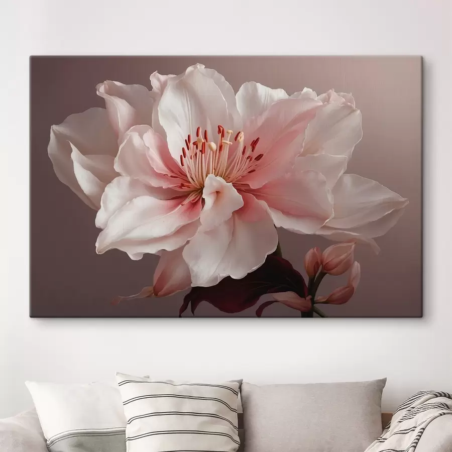 Glezna Rozā zieds uz rozā fona s41506