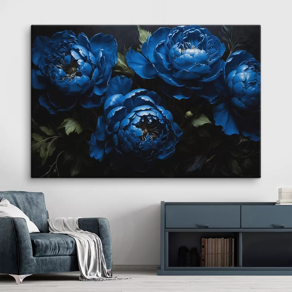 Glezna Zilās peonijas s41523