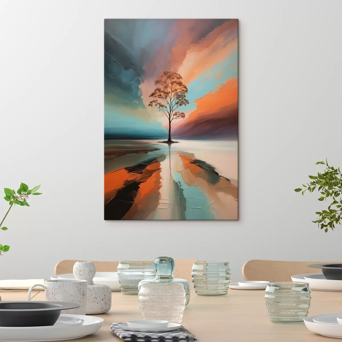 Glezna Koks uz abstrakta akrila fona s41581