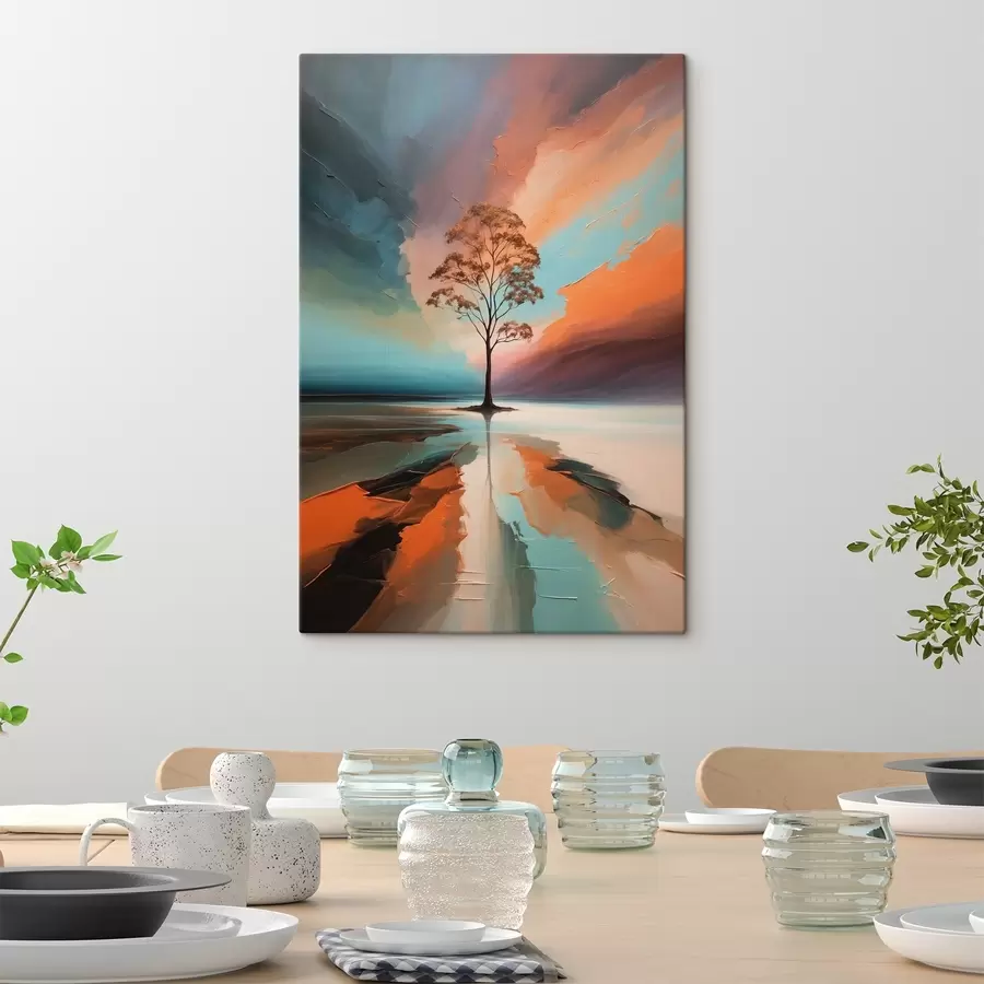 Fototapetes Koks uz abstrakta akrila fona s41581