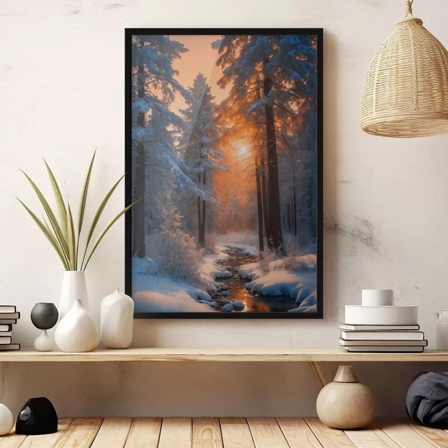 Fototapetes Straume ziemā vasarā f41590