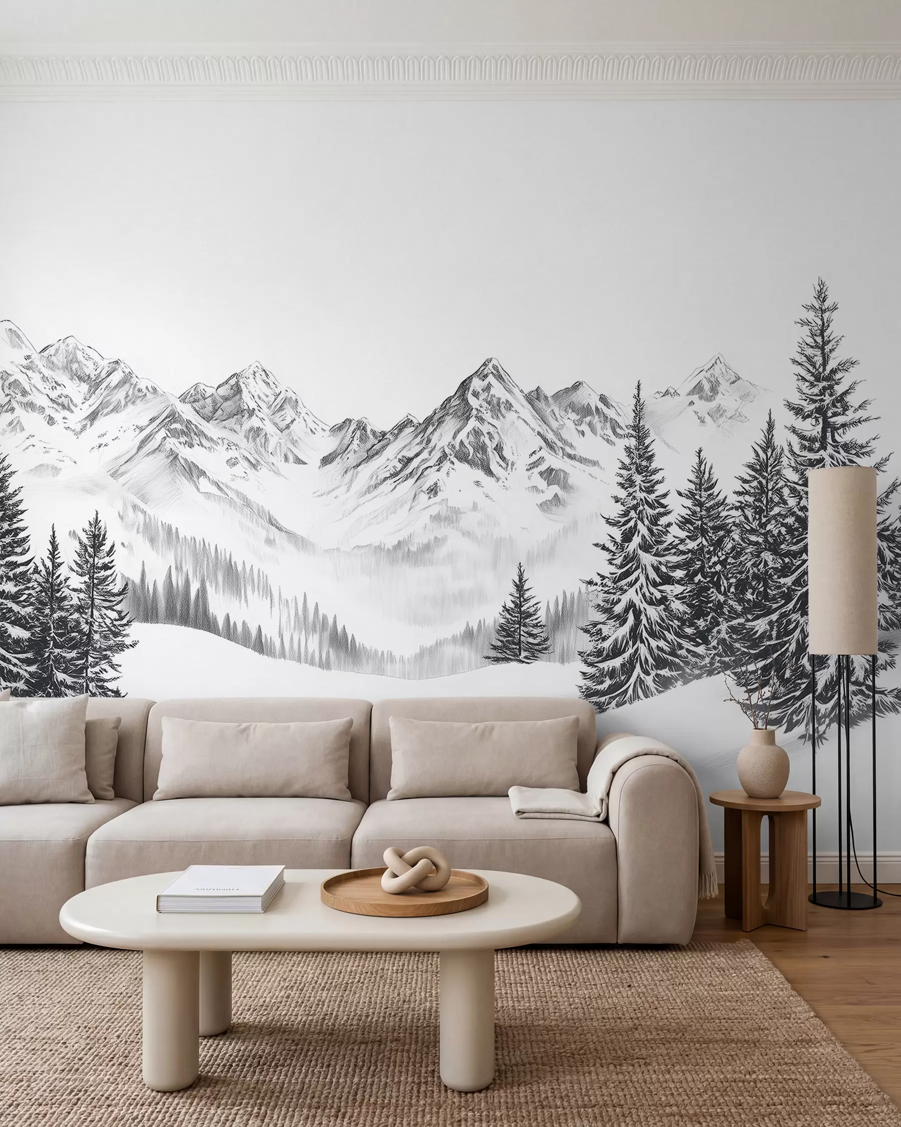 Fototapetes Alpu ziemas skice w02352