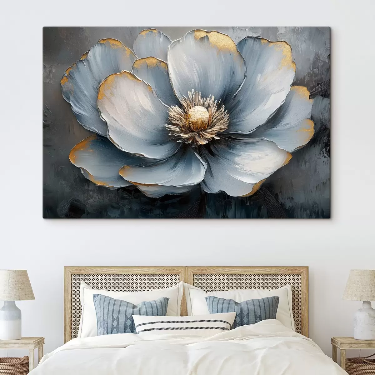 Glezna Zils zieds eļļas triepienu stilā s41825