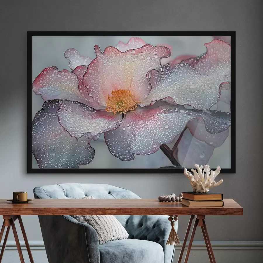 Fototapetes Zieds ar rasu uz ziedlapiņām f41872