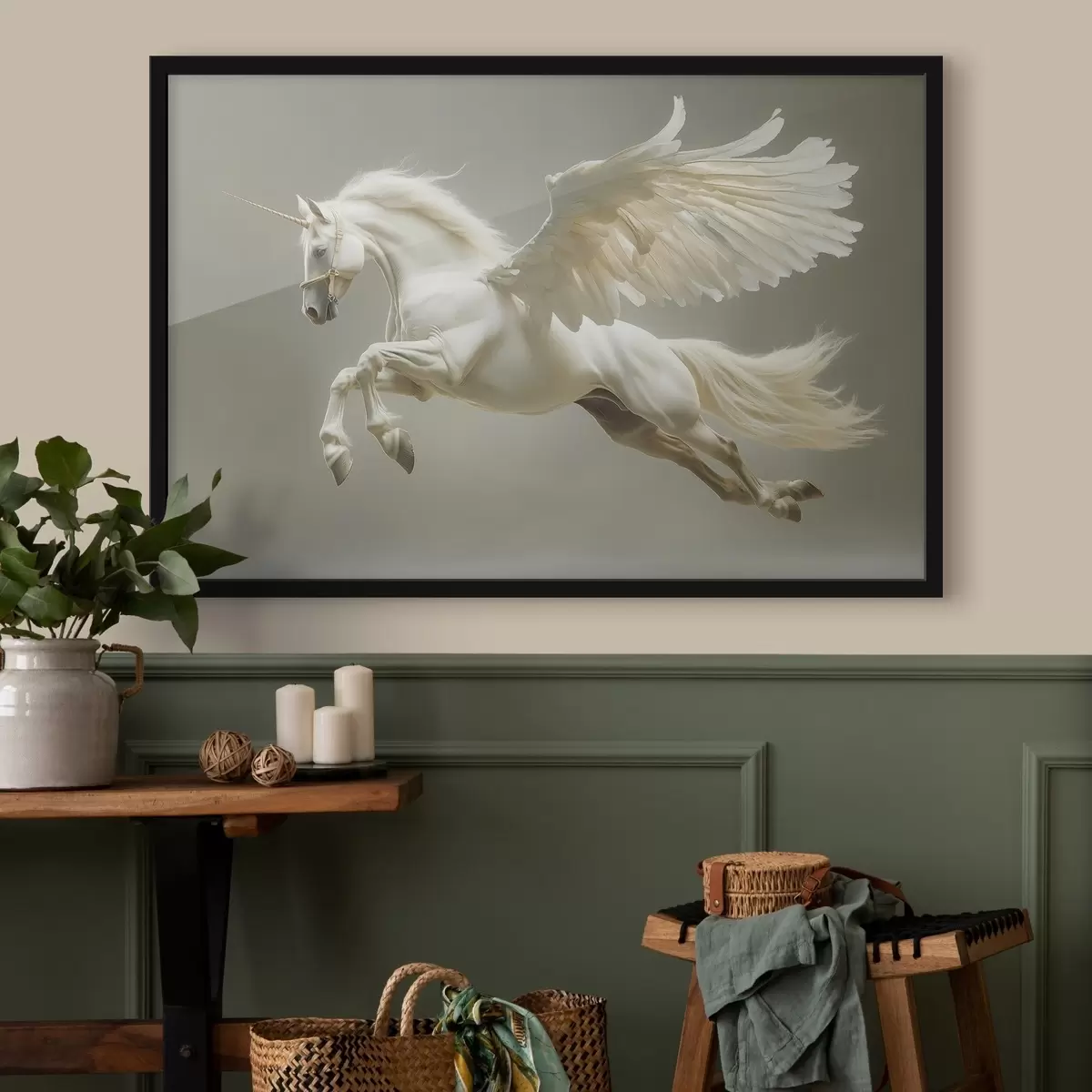 Plakāts Lēkstošais Pegazs, spārnots zirgs f41875