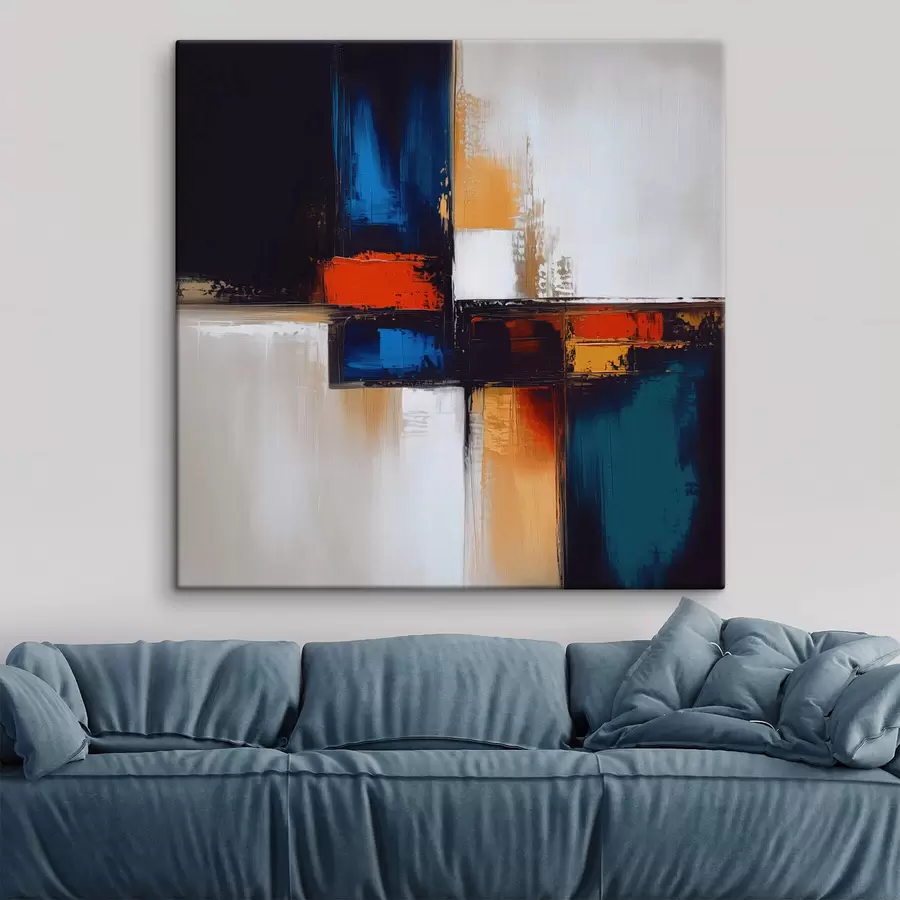 Glezna Daudzkrāsaina abstrakcija s41650