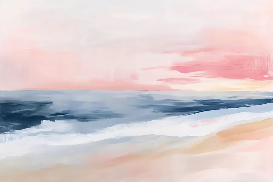 Fototapetes Maiga jūra akrila glezniecības stilā w08452