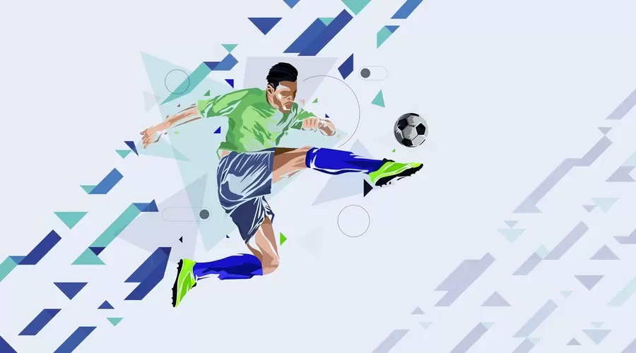 Fototapetes futbolists, kurš sit bumbu w02401