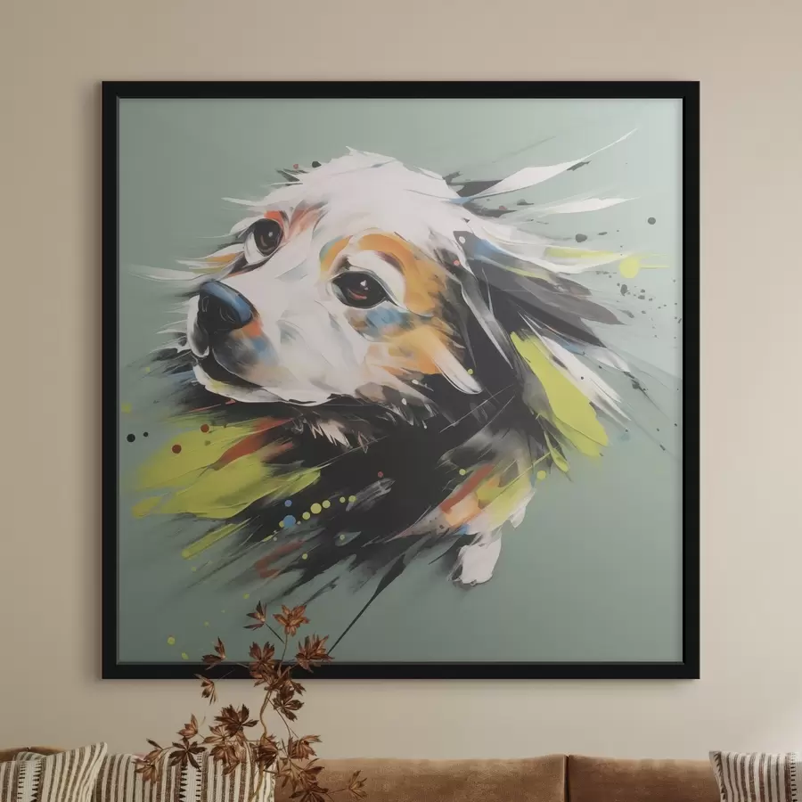 Fototapetes Suņu abstraktā smitācijas glezniecība f41937