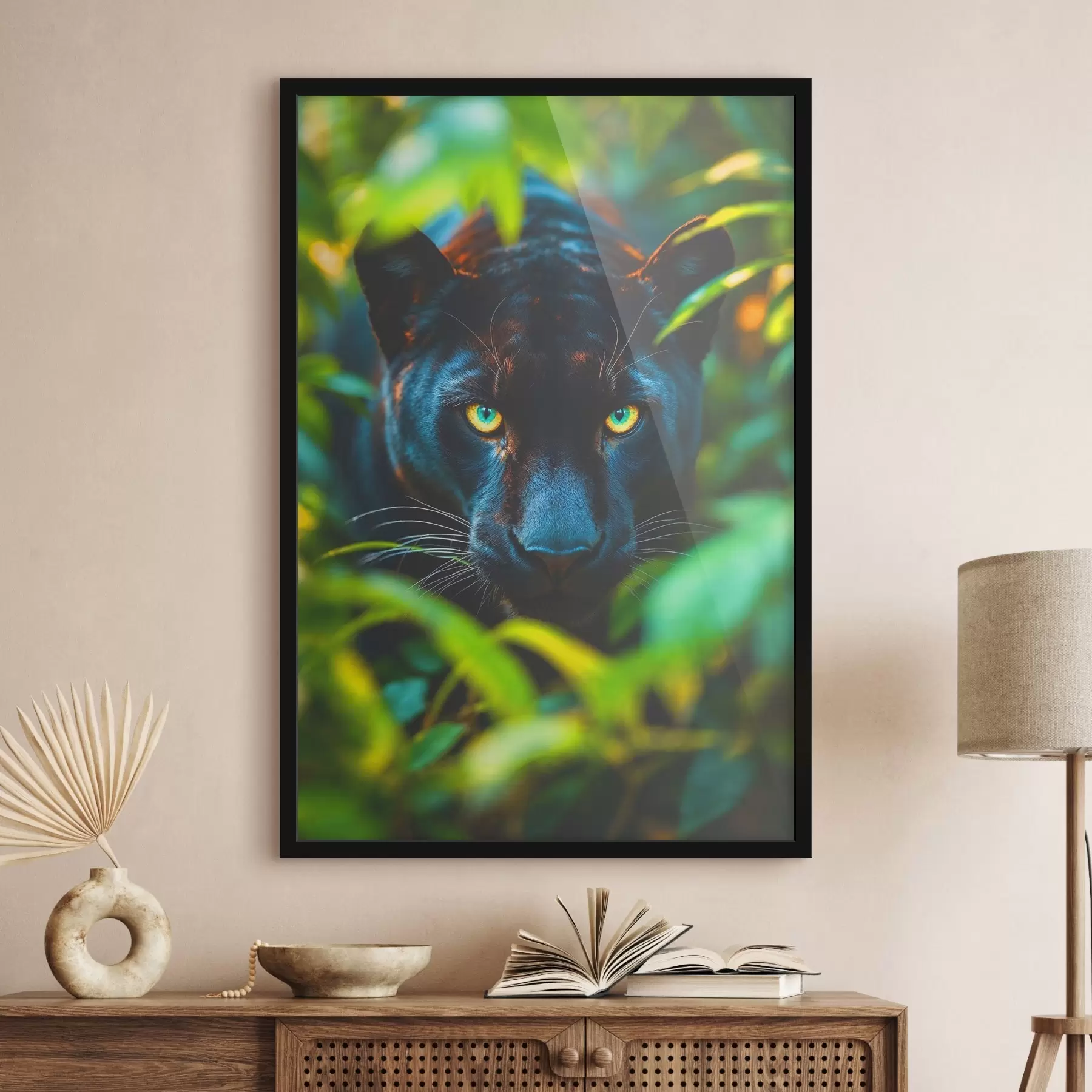 Glezna Melnā pantera džungļos f41930