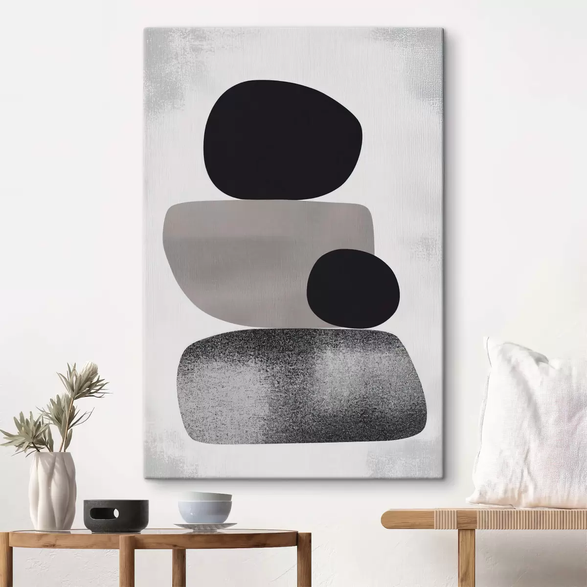 Glezna Abstrakts ar kvadrātu centrā s41986