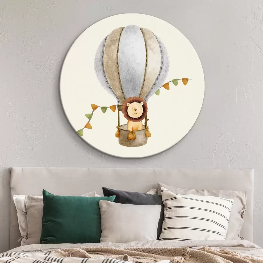 Fototapetes Lauva lācēns gaisa balonā r37914