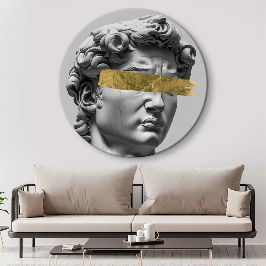 Glezna Mūsdienīga Dāvida skulptūra ar aizvērtām acīm r26129