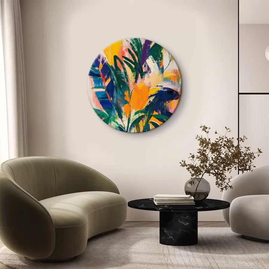 Glezna Abstraktas eksotiskas lapas r40264