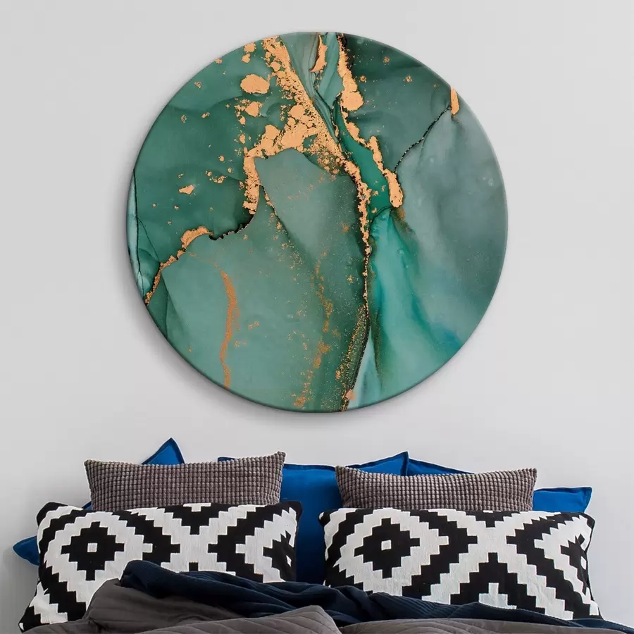 Fototapetes Abstraktā marmora Zaļās upes plūsma r35859