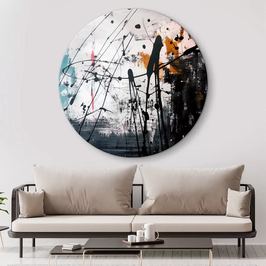 Glezna Abstraktas krāsas šļakatas grunge stilā r38165